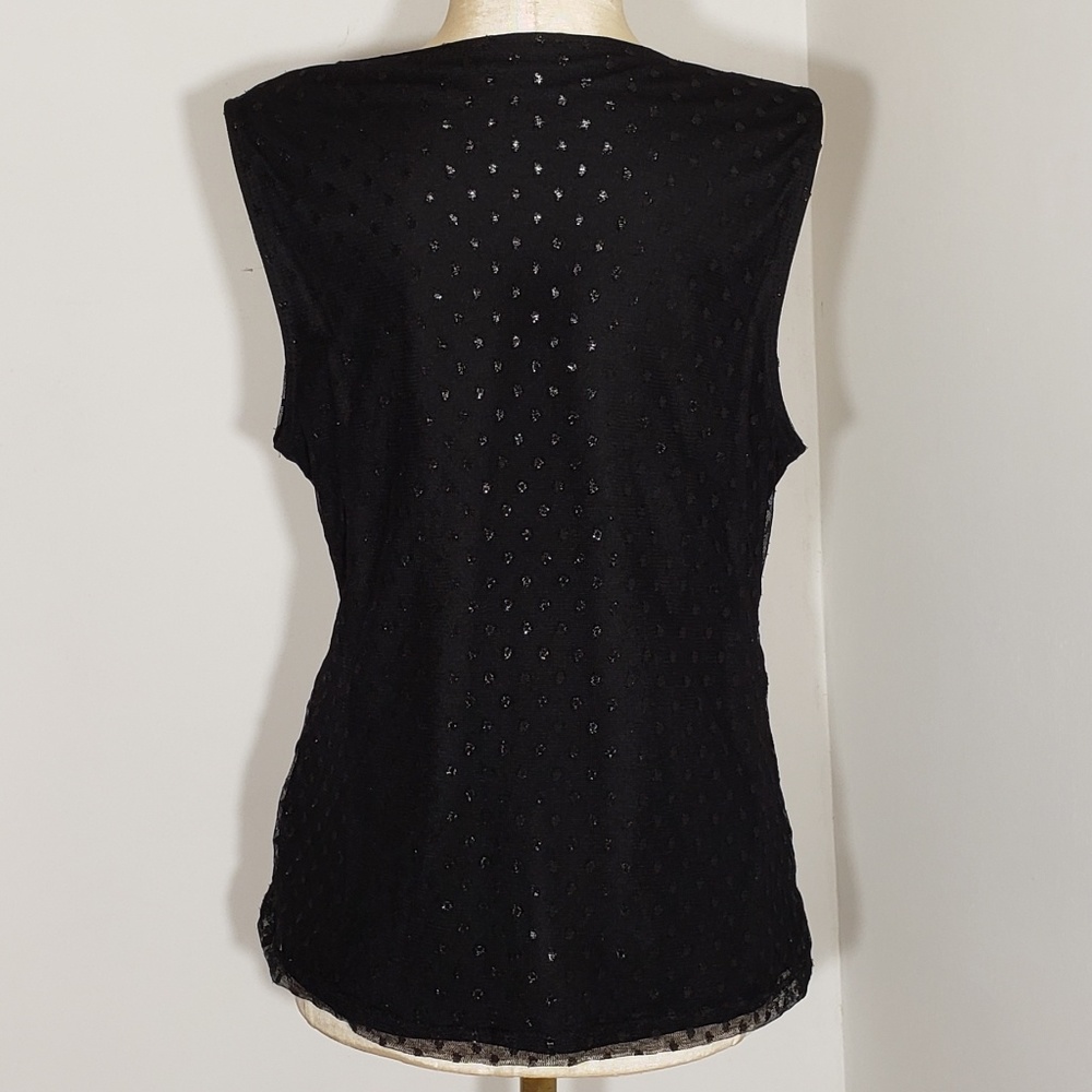 AGB sleeveless top with metallic thread size Large - Picture 3 of 6